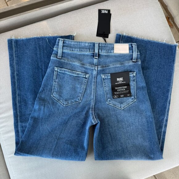 Paige Anessa Wide-Leg Ankle Jeans Westminster Medium Blue 26 - Picture 7 of 11